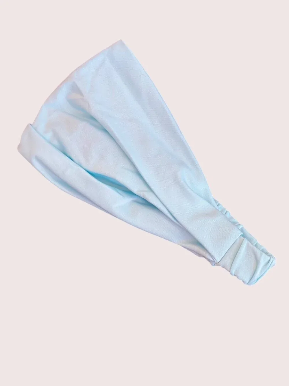 2 Fabric Headband Elastic Back Wear Wide Thin Hair  Blue Pastel Coquette NEW